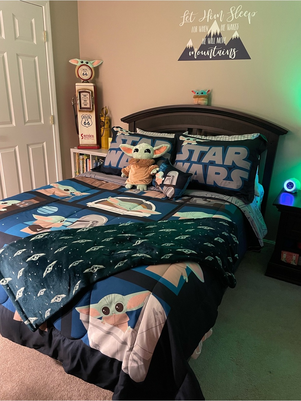 Star Wars | Grogu | Baby Yoda | Navy Blue Kids 8-Piece Reversible Comforter Set